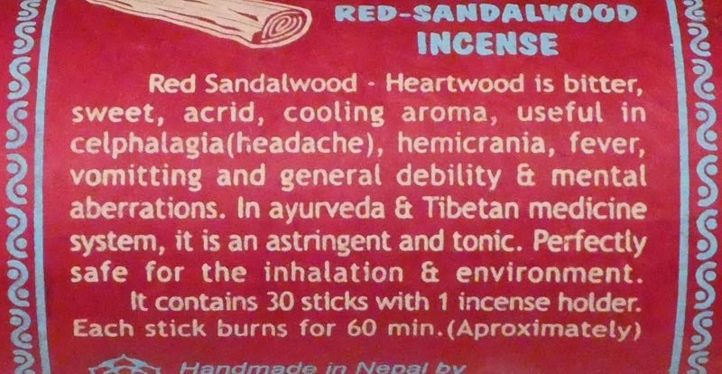 Ancient Tibetan Red Sandalwood Incense - INDIAN SHOP