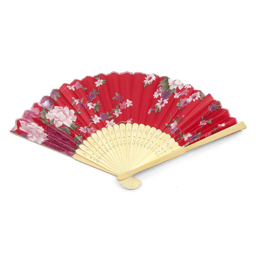 Japanischer Stil Handfächer - Blumenmotive - INDIAN SHOP