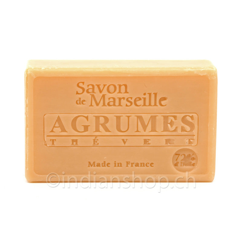 Le Chatelard 1802 Savon de Marseille Agrumes Thé Vert 100 g, Zitrusfrüchte-Grüntee-Seife
