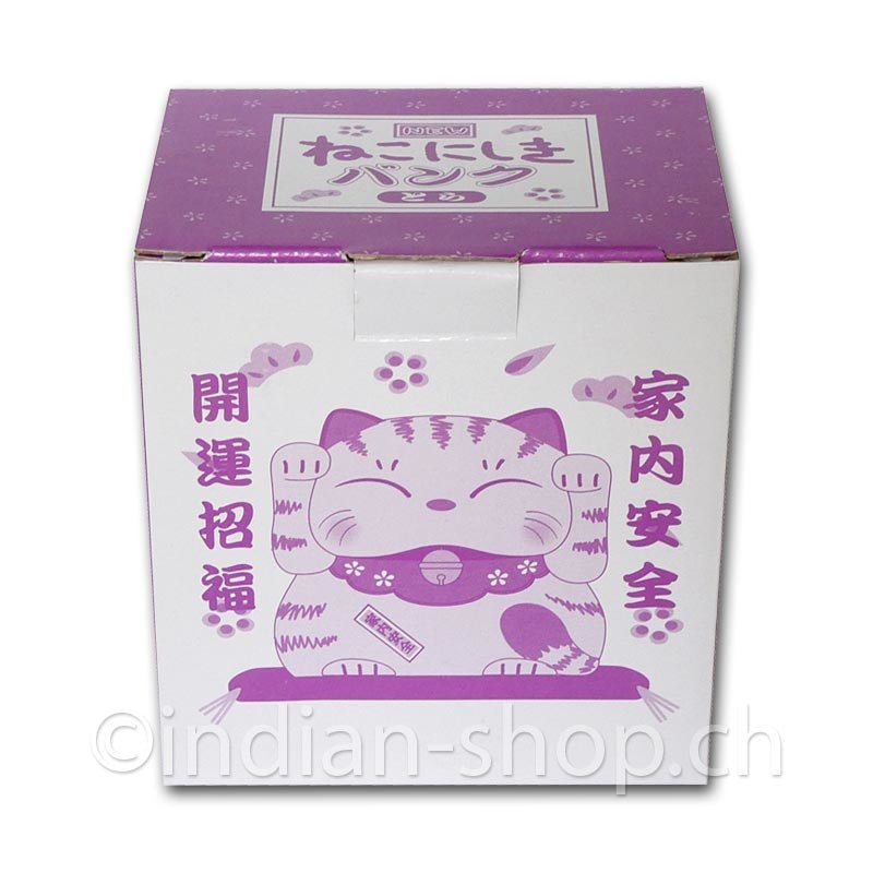 Maneki - Neko & Spardose Weiss 10 cm - INDIAN SHOP