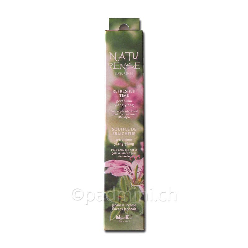 Nippon Kodo Naturense Refreshed Time Geranium Ylang-Ylang Räucherstäbchen 40 Stück