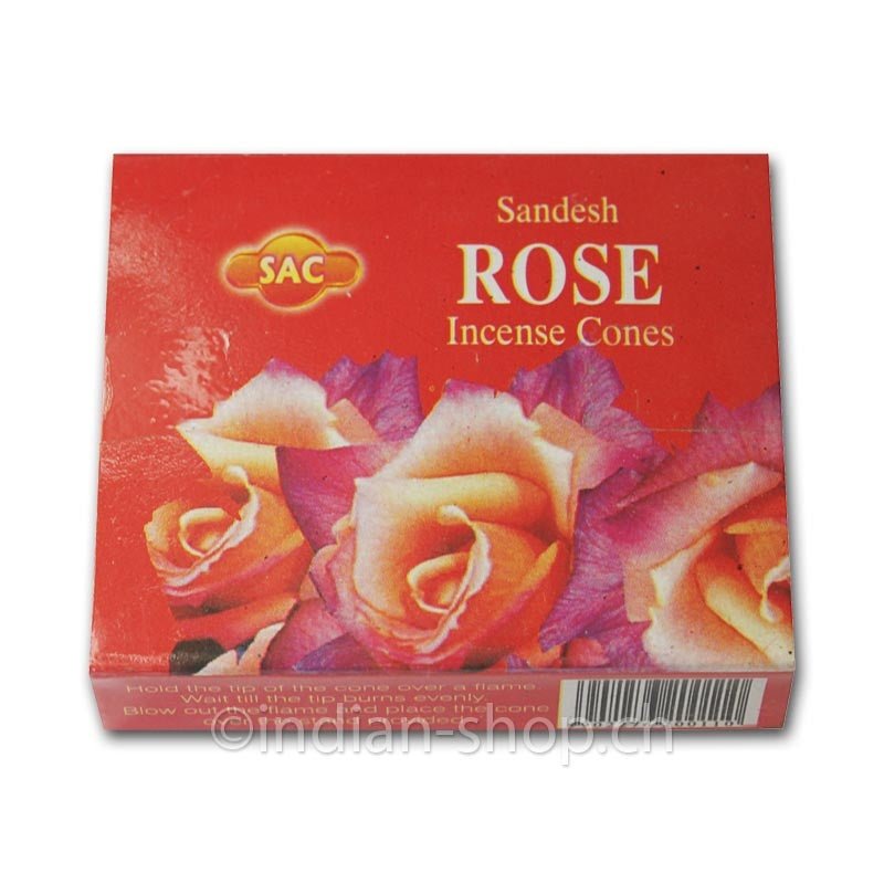 Sandesh Rose Räucherkegel - INDIAN SHOP