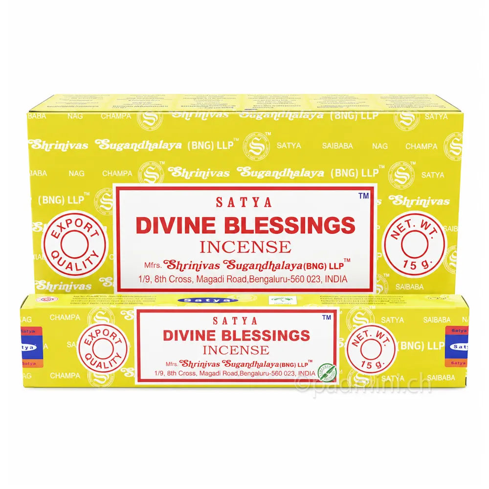 Satya Divine Blessings BNG Räucherstäbchen 15 g von Shrinivas Sugandhalaya