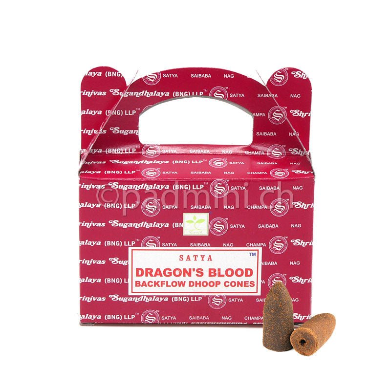 Satya Dragon's Blood Backflow Dhoop Cones - INDIAN SHOP
