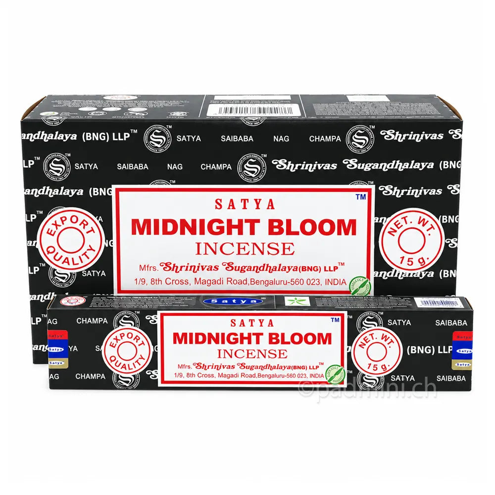 Satya Midnight Bloom BNG Räucherstäbchen 15 g von Shrinivas Sugandhalaya