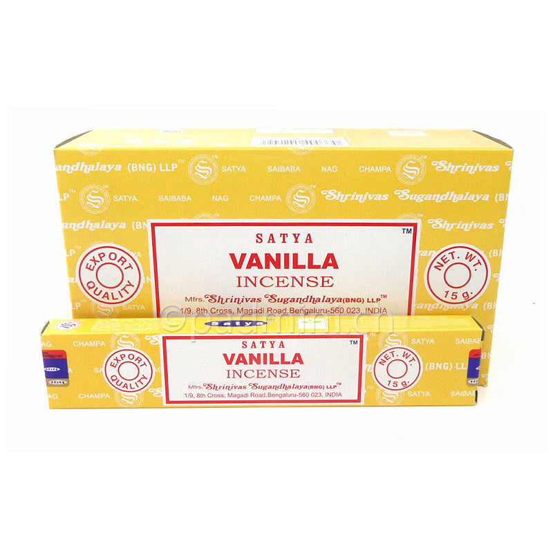 Satya Vanilla BNG Räucherstäbchen 15 g von Shrinivas Sugandhalaya