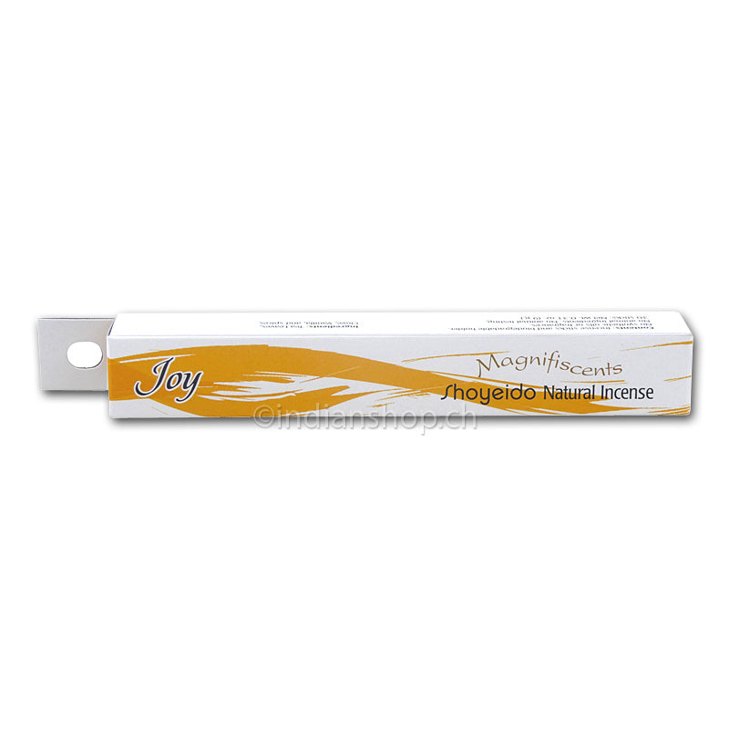 Shoyeido Magnifiscents Joy – weiss-orange Originalpackung mit 30 japanischen Räucherstäbchen