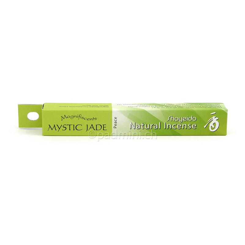 Shoyeido Magnifiscents Mystic Jade Peace – hellgrüne Originalpackung japanischer Räucherstäbchen