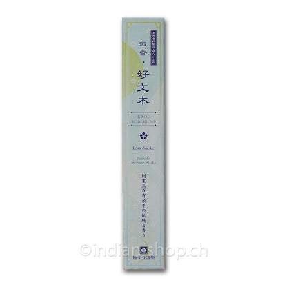 Baieido Bikou Kobunboku Smokeless japanische Räucherstäbchen in der 10-g-Packung mit raucharmer Rezeptur.