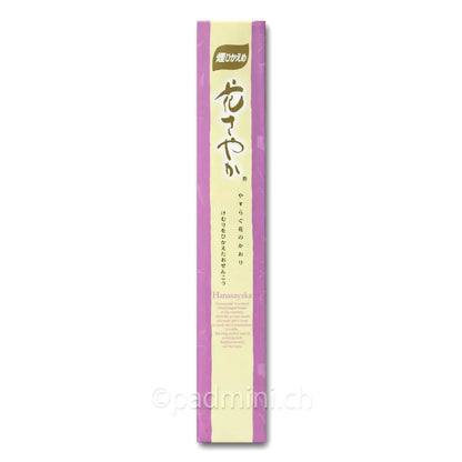 Baieido Hanasayaka Less Smoke – kleine Originalverpackung japanischer Räucherstäbchen mit sanftem Blumenduft, 10 g