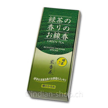 Baieido Sen Koh Cha – japanische Grüntee Räucherstäbchen mit echtem ITO EN Grüntee, Originalverpackung 80 g