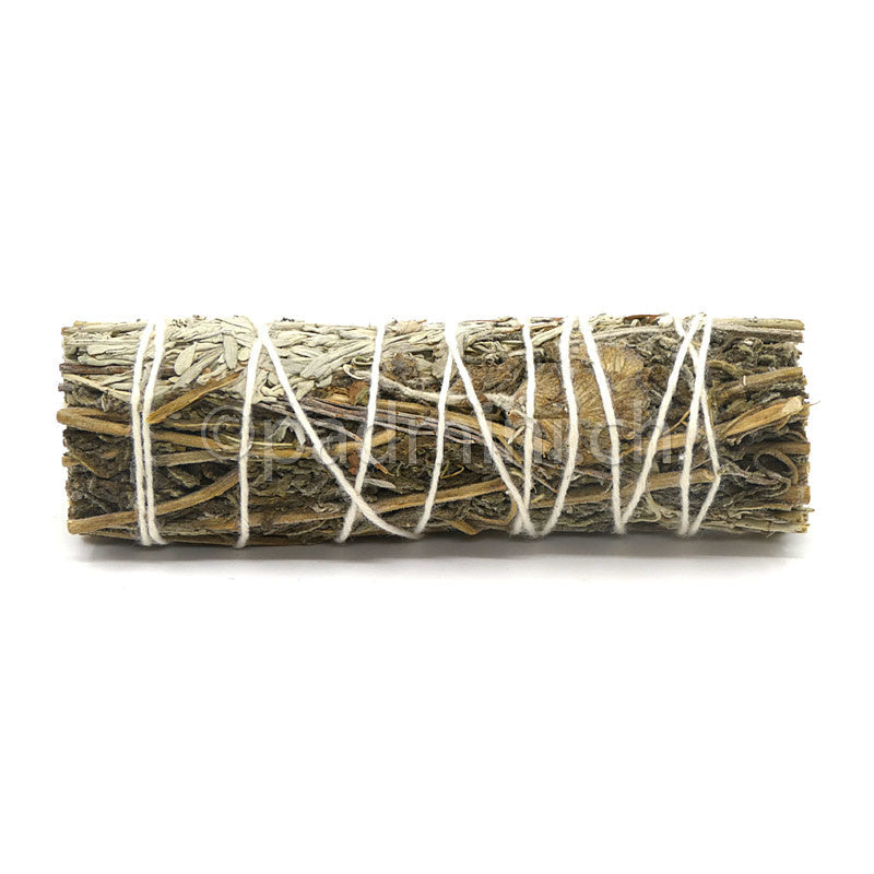 Blauer Salbei mit Lavendel als gebundenes Räucherbündel, ca. 10 cm