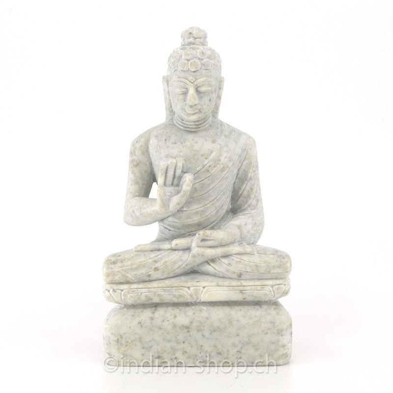 Buddha aus Speckstein 12.5 cm - 868 - 14 - INDIAN SHOP