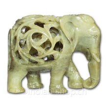 Elefant aus Speckstein Gross - INDIAN SHOP