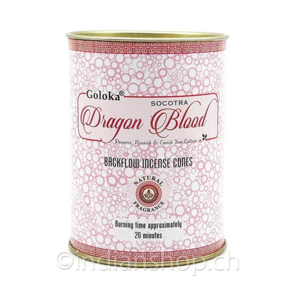 Goloka Dragon Blood Rückfluss Räucherkegel - INDIAN SHOP