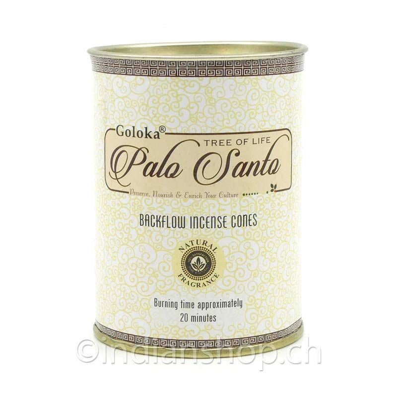 Goloka Palo Santo Rückfluss Räucherkegel - INDIAN SHOP