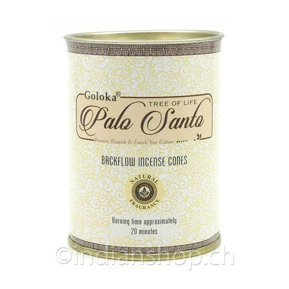 Goloka Palo Santo Rückfluss Räucherkegel - INDIAN SHOP