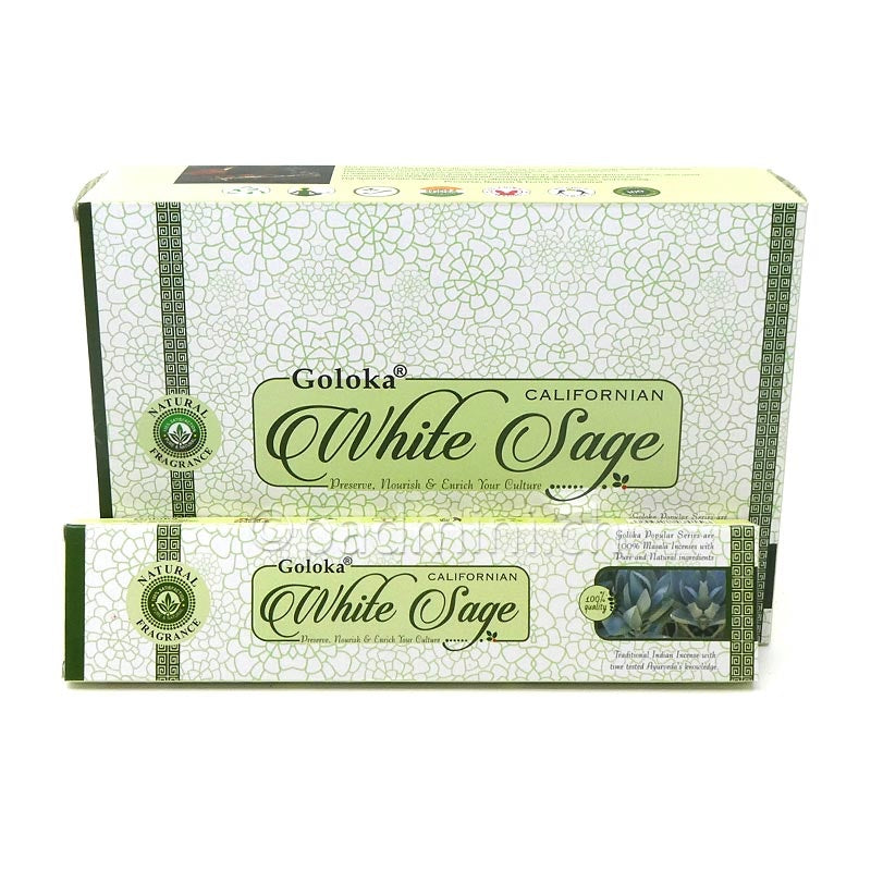 Goloka White Sage Masala Räucherstäbchen 15 g aus Indien