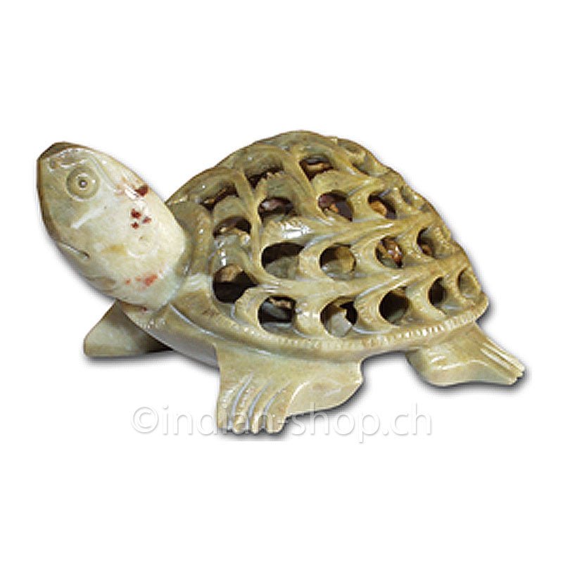 Grosse Schildkröte aus Speckstein - INDIAN SHOP