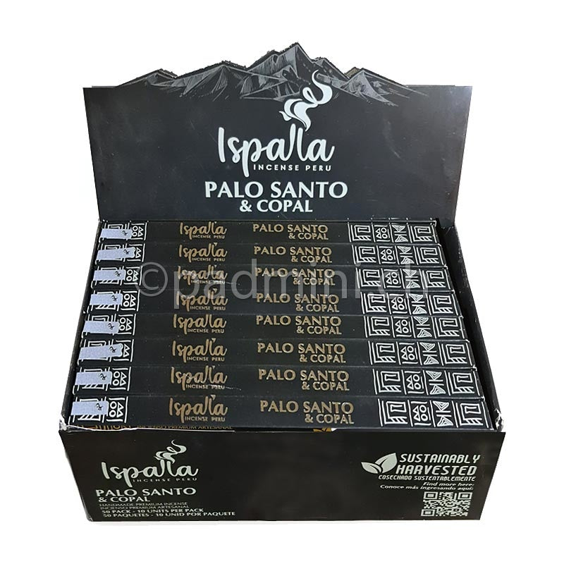 Ispalla Palo Santo & Copal Räucherstäbchen im Verkaufsdisplay