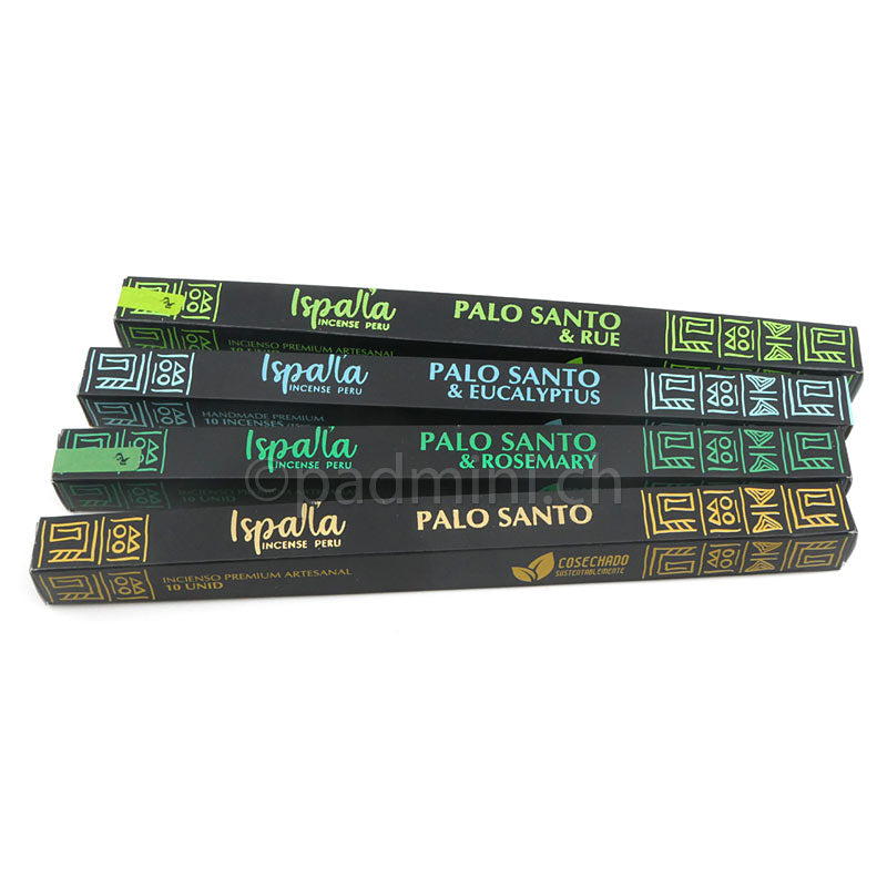 Ispalla Palo Santo Räucherstäbchen-Set mit Eukalyptus, Rosmarin und Weinraute