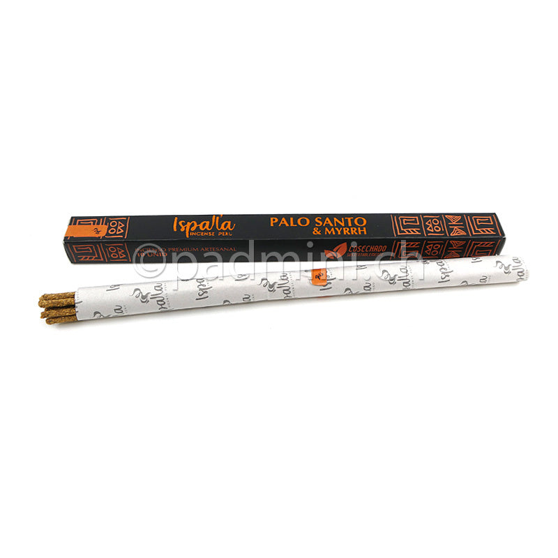 Ispalla Palo Santo & Myrrhe Räucherstäbchen aus Peru – 10 Stück