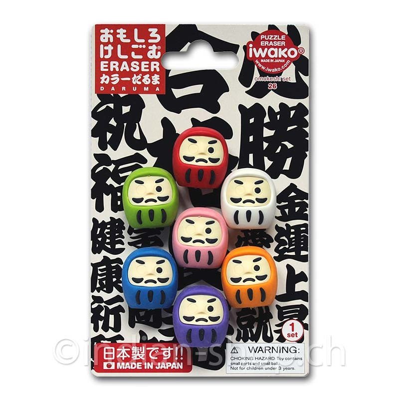Iwako Radiergummi Daruma Set - INDIAN SHOP
