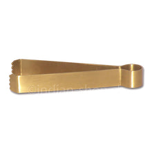 Kohlezange für Räucherkohle aus Metall mit Messing-Finish 13 cm