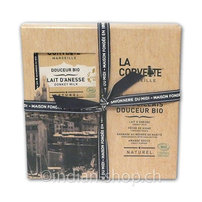 La Corvette Bio Duftseifen Geschenkset mit vier Seifen à 100 g aus Marseille