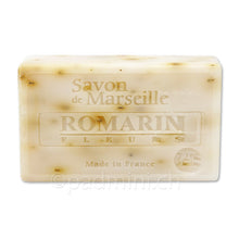 Le Chatelard 1802 Savon de Marseille Romarin Fleurs 100 g, helle Rosmarinseife mit sichtbaren Pflanzenpartikeln