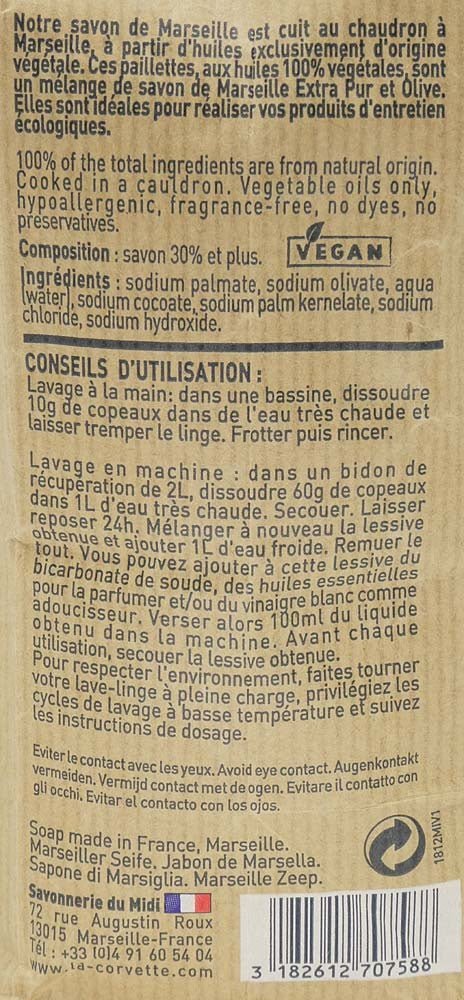 Marseiller Seifenflocken Oliven und Palmöl - INDIAN SHOP