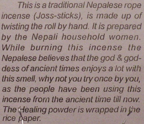Nepalische Räucherschnüre Healing - INDIAN SHOP
