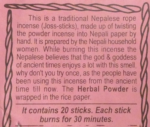 Nepalische Räucherschnüre Herbal - INDIAN SHOP
