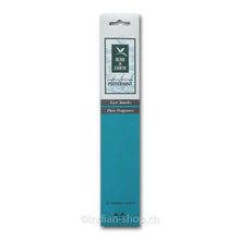 Nippon Kodo Herb & Earth Peppermint, Verpackung mit grünem Logo und türkisblauem Unterteil, 20 raucharme Räucherstäbchen