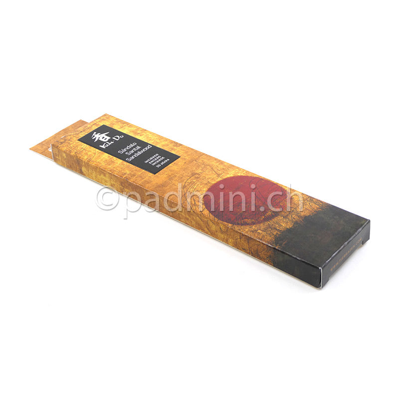Nippon Kodo Koh-Do Sandalwood japanische Räucherstäbchen in einer dekorativen goldbraunen Originalverpackung mit Sandelholzduft.