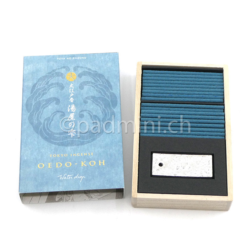 Nippon Kodo Oedo-Koh Water Drop Räucherstäbchen mit Metallhalter