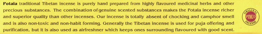 Potala Traditional Incense - INDIAN SHOP