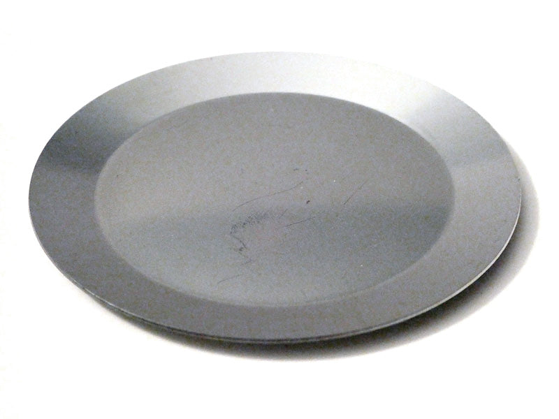 Runde Räucherplatte aus Edelstahl mit 72 mm Durchmesser zum Auflegen und Erwärmen von Räucherharzen.