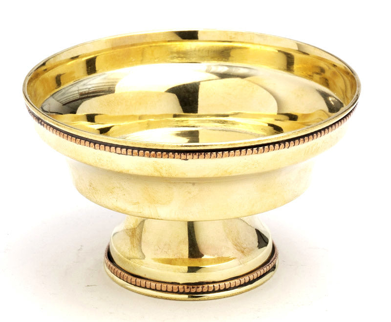Räucherschale aus Messing auf Standfuss mit 10 cm Durchmesser