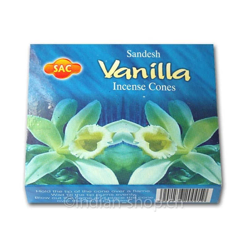 Sandesh Vanilla Räucherkegel - INDIAN SHOP