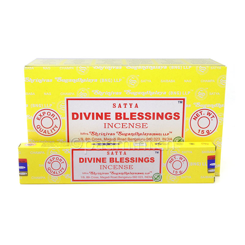 Satya Divine Blessings BNG Räucherstäbchen 15 g von Shrinivas Sugandhalaya