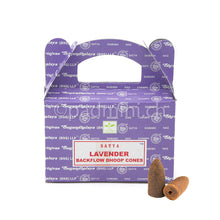 Satya Lavender BNG Backflow Dhoop Cones mit 24 Räucherkegeln