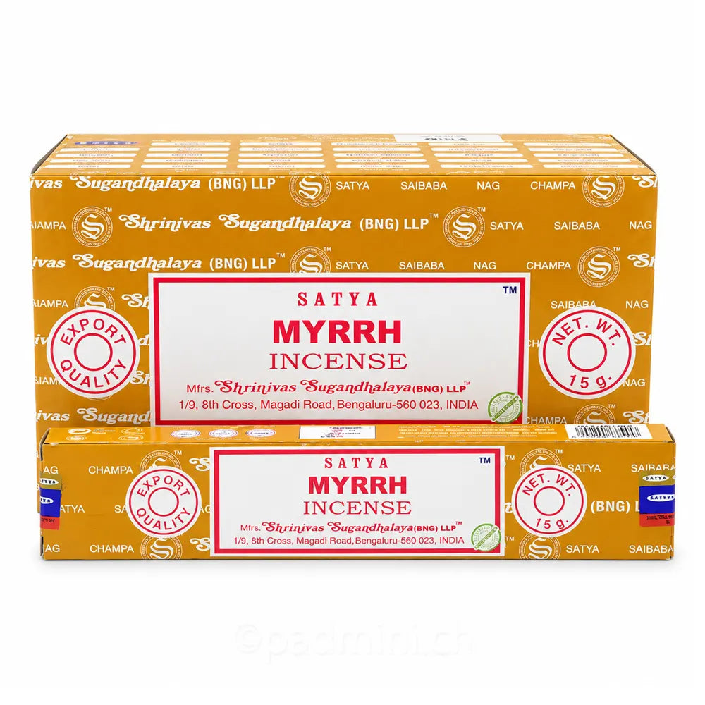 Satya Myrrh BNG Räucherstäbchen 15 g von Shrinivas Sugandhalaya aus Bengaluru