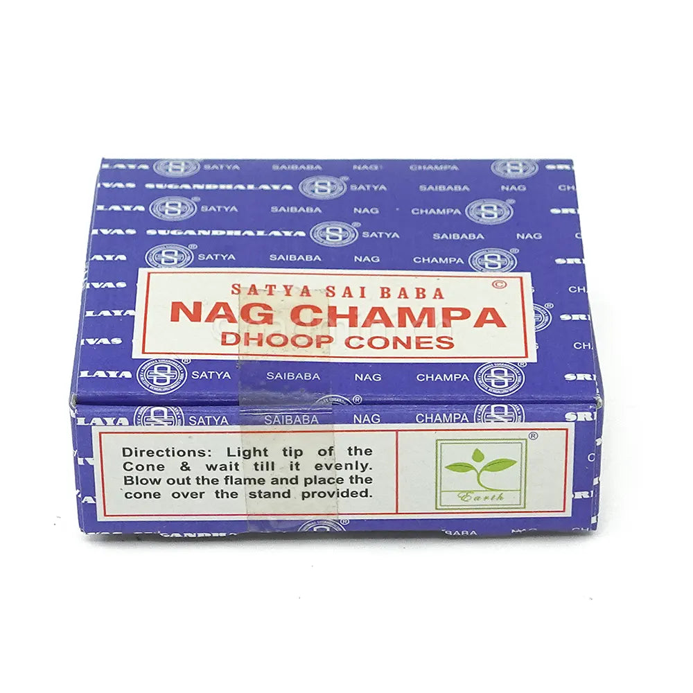 Satya Nag Champa BNG Dhoop Cones – Packung mit 12 indischen Räucherkegeln