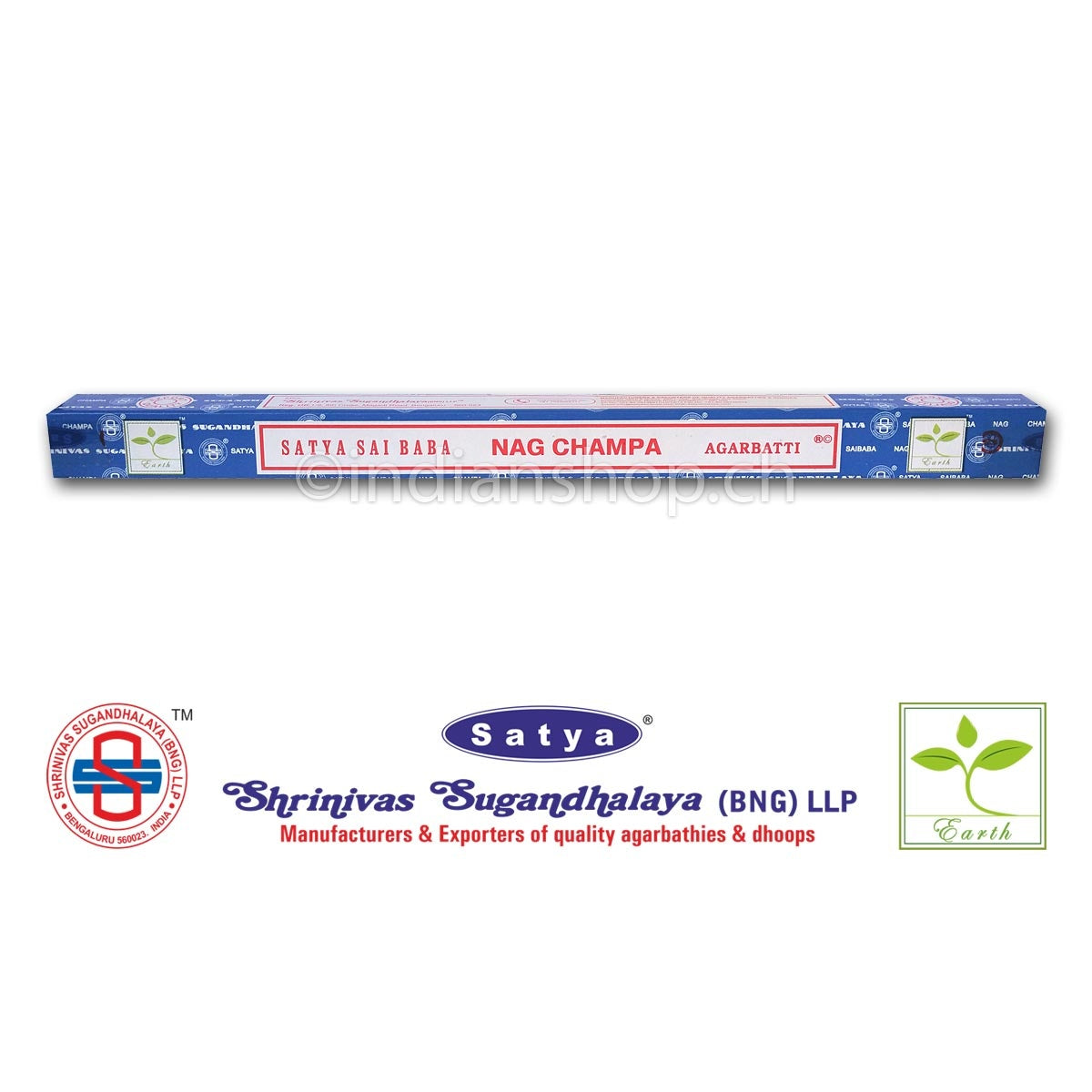 Satya Sai Baba Nag Champa BNG Räucherstäbchen in der kleinen 10-g-Schachtel