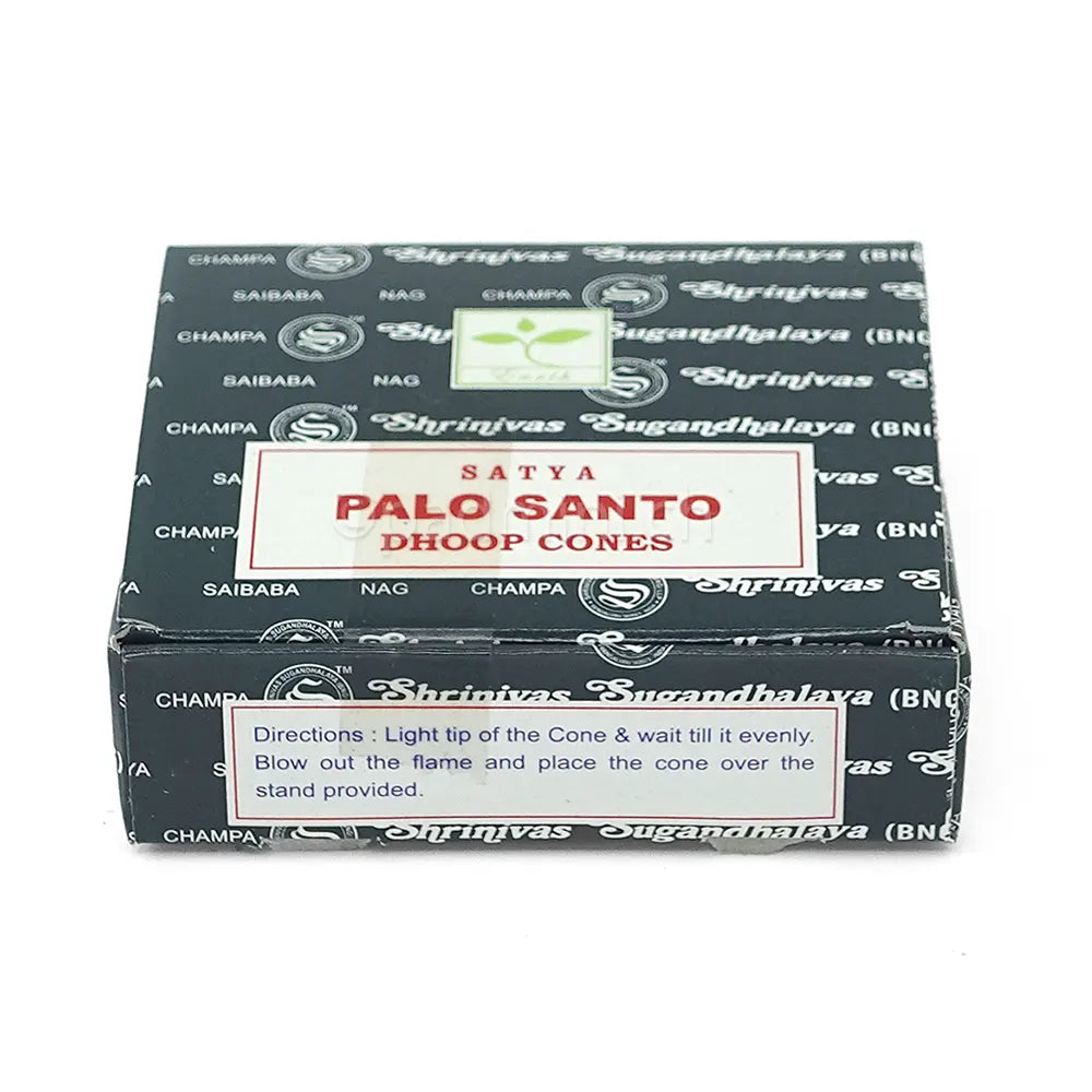 Satya Palo Santo BNG Dhoop Cones mit 12 Räucherkegeln von Shrinivas Sugandhalaya