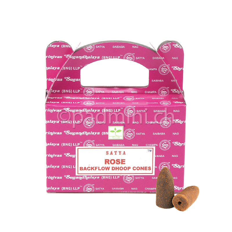 Satya Rose BNG Backflow Dhoop Cones mit 24 Räucherkegeln