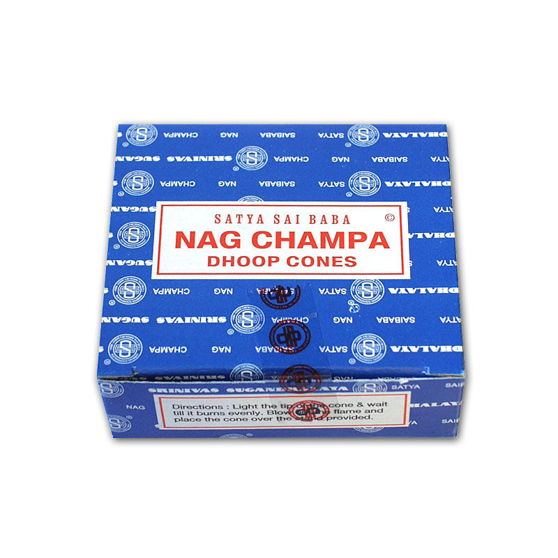 Satya Sai Baba Nag Champa MUM Dhoop Cones mit 12 Räucherkegeln