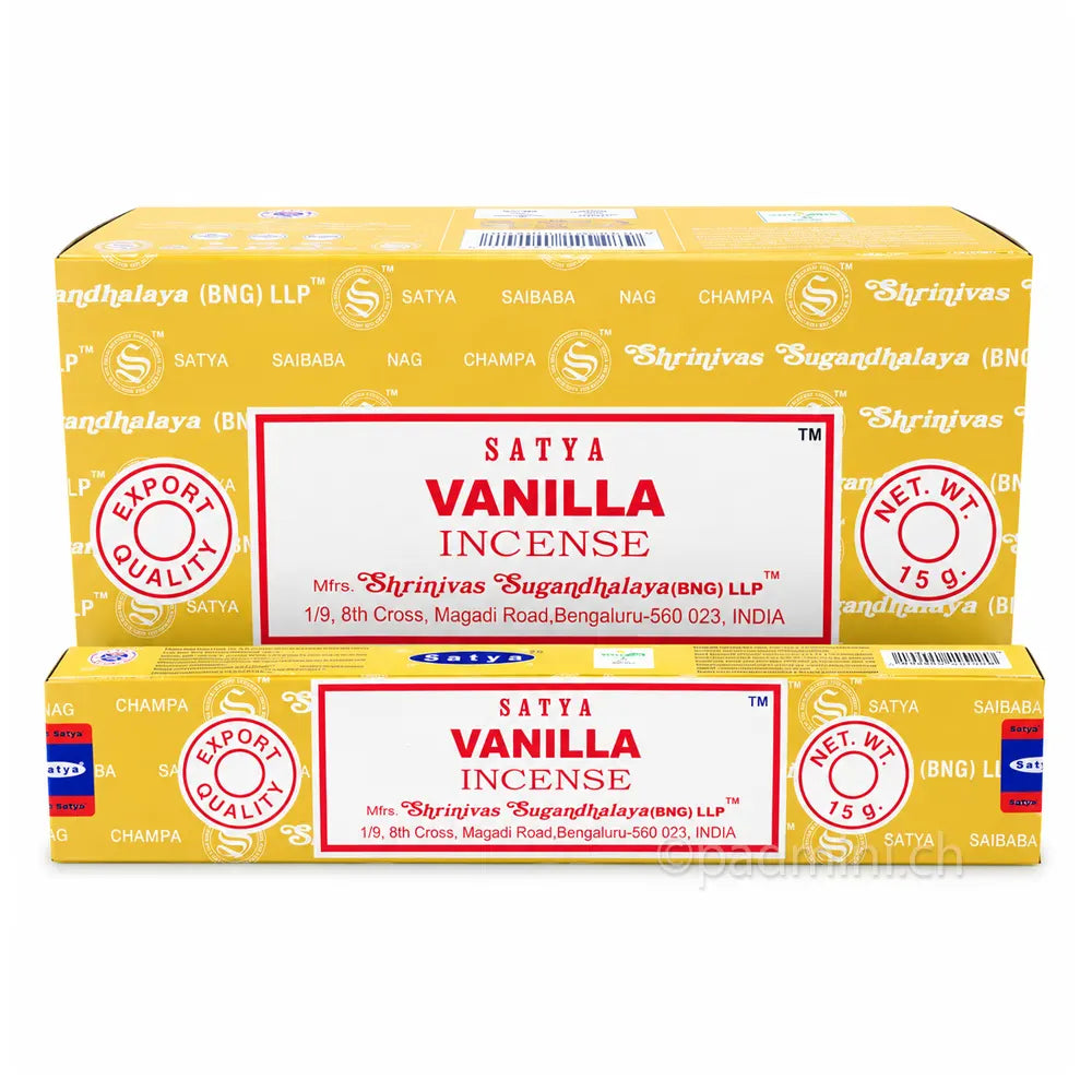 Satya Vanilla BNG Räucherstäbchen 15 g von Shrinivas Sugandhalaya