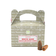 Satya White Sage BNG Backflow Dhoop Cones mit 24 Räucherkegeln